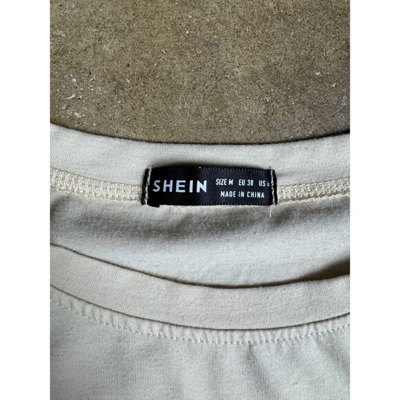 SHEIN John Galt Cowboys Knockoff Tee Women’s M Cropped Western Style Beige - Picture 3 of 6